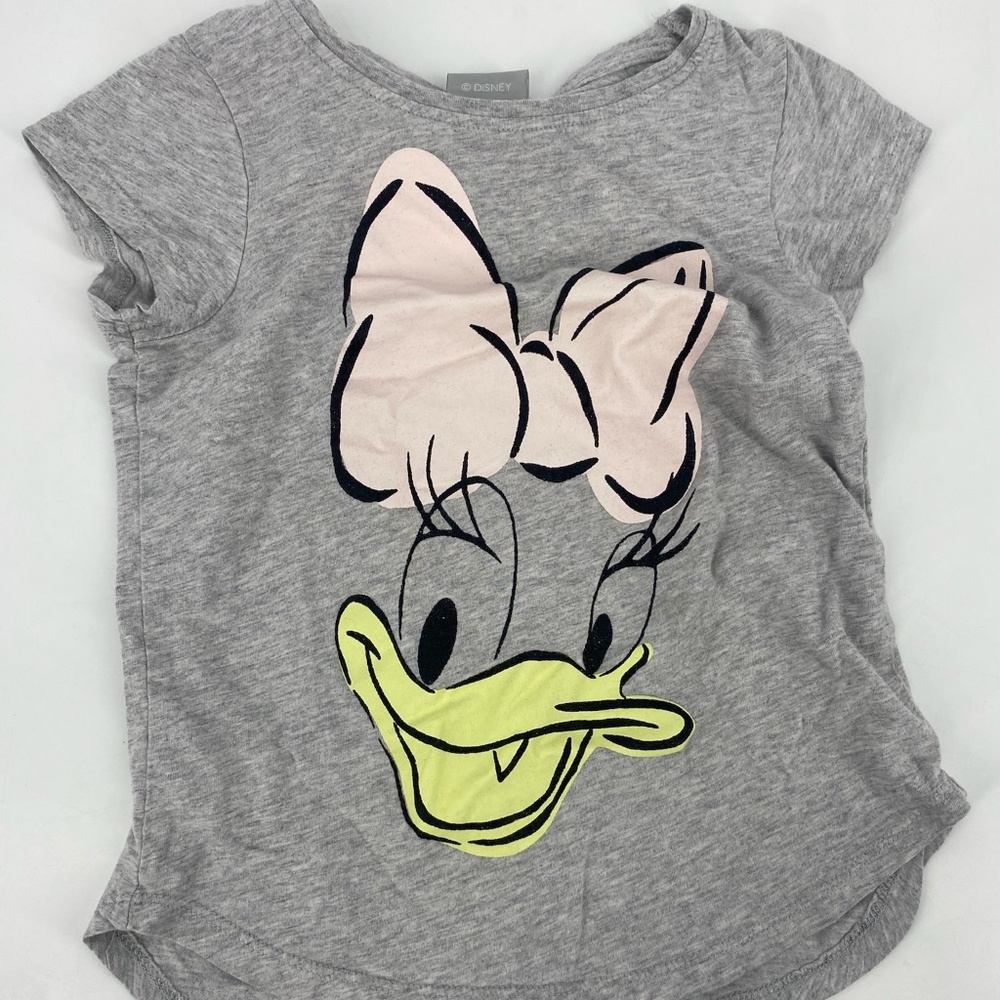 Cotton On Kids Disney Daisy Duck Graphic T-Shirt Size 5 Heather Grey